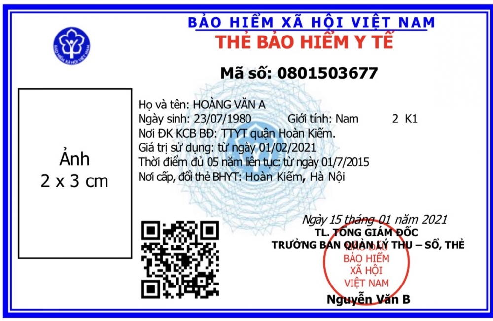 Ban hành mẫu thẻ bảo hiểm y tế mới với nhiều tiện ích